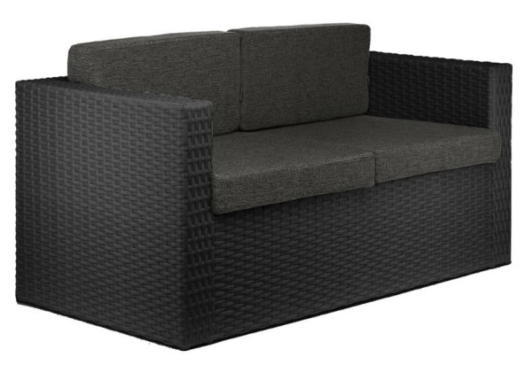 Диван із ротанга Pradex Мартін двомісний Чорний-0