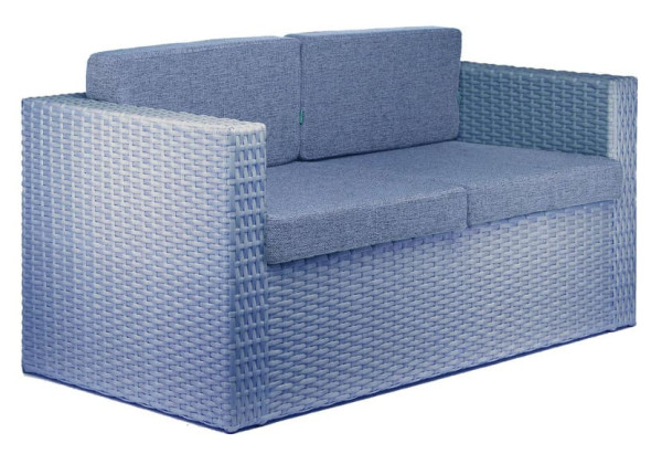 Диван із ротанга Pradex Мартін двомісний Синій-0