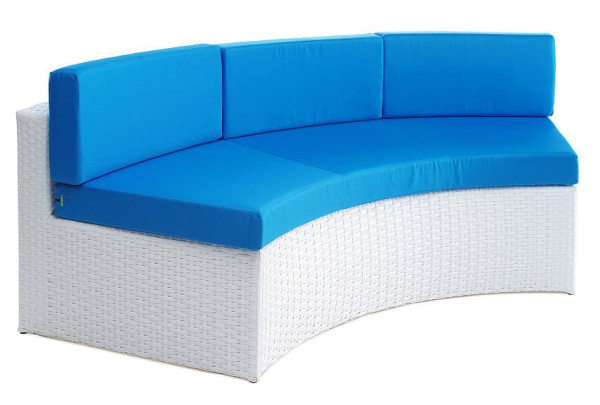 Диван из ротанга Pradex Мартин радиусный Белый-0