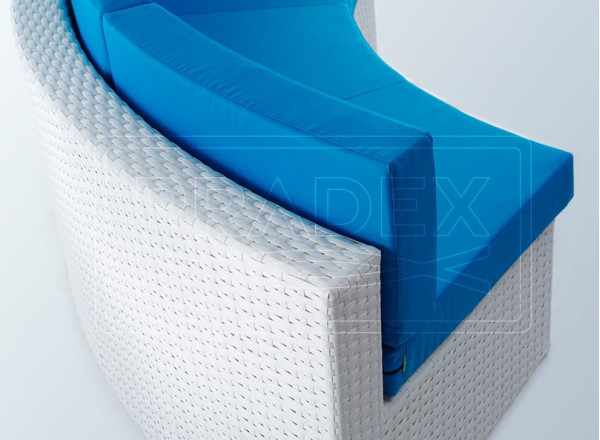 Диван из ротанга Pradex Мартин радиусный Белый-1