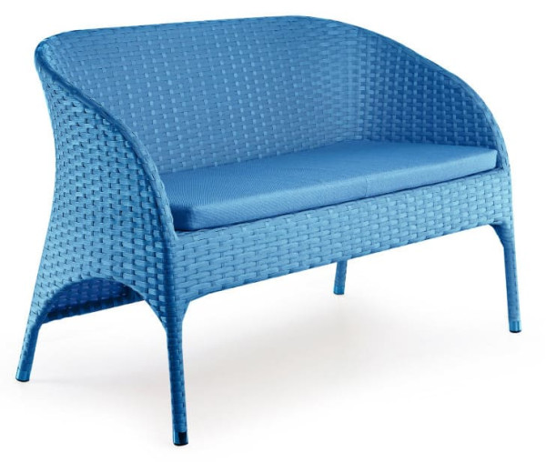 Диван из ротанга Pradex Монтана двухместный Синий-0