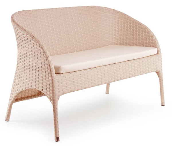 Диван із ротанга Pradex Монтана двомісний Бежевий-0