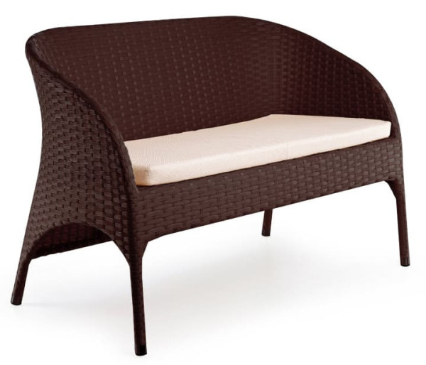 Диван из ротанга Pradex Монтана двухместный Коричневый-0
