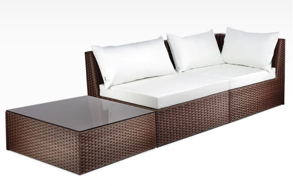 Диван з ротанга Pradex Оазис прямий Темно-коричневий-5