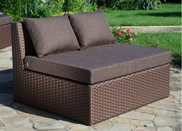 Диван з ротанга Pradex Оазис прямий Темно-коричневий-1