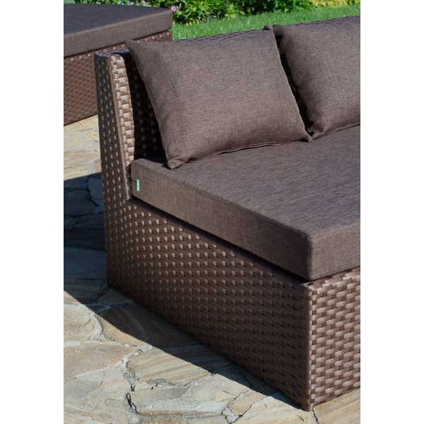 Диван з ротанга Pradex Оазис прямий Темно-коричневий-3