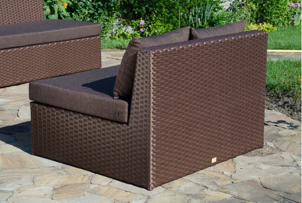 Диван з ротанга Pradex Оазис прямий Темно-коричневий-4