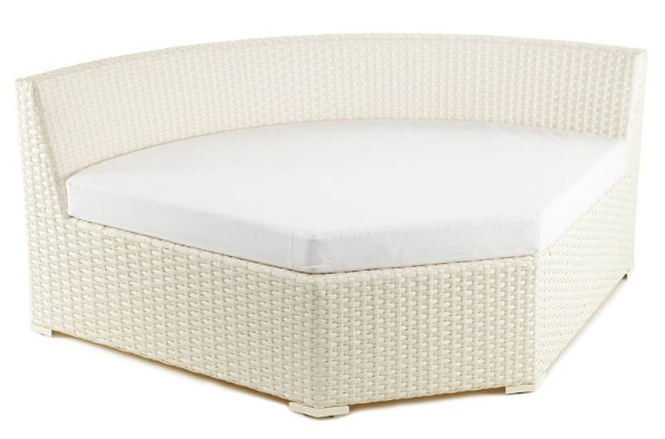 Диван из ротанга Pradex Оазис радиусный Белый-0