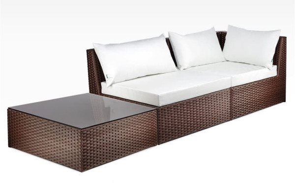 Диван із ротанга Pradex Оазис кутовий Темно-коричневий-1