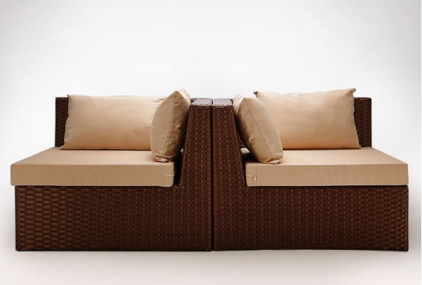 Диван із ротанга Pradex Оазис кутовий Темно-коричневий-4