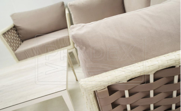 Диван з ротанга Pradex Оллі Бежевий-4