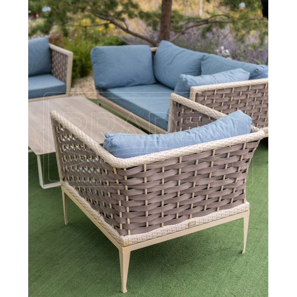 Диван з ротанга Pradex Оллі Бежевий-1