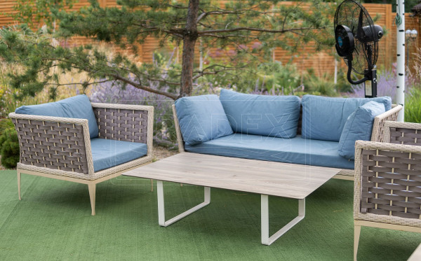 Диван з ротанга Pradex Оллі Бежевий-2