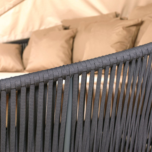 Садовый лаунж диван Pradex Орбит-Твист с тентом-4