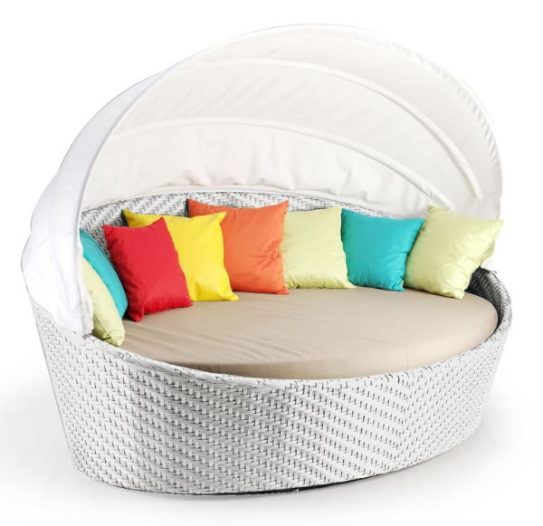 Садовий диван Pradex Орбіт з тентом Білий-0