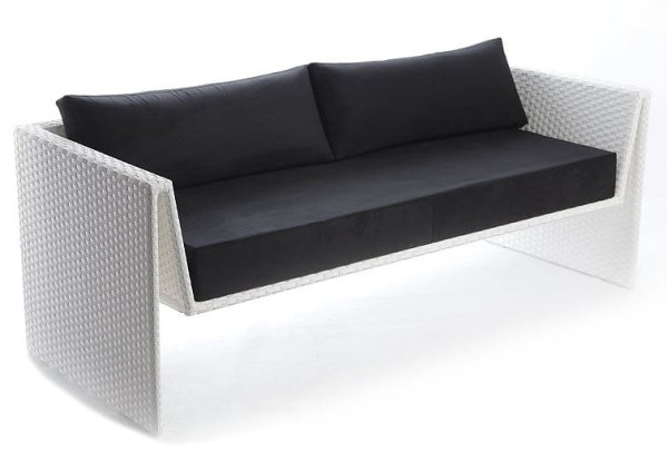 Диван из ротанга Pradex Оригами трехместный Белый-2