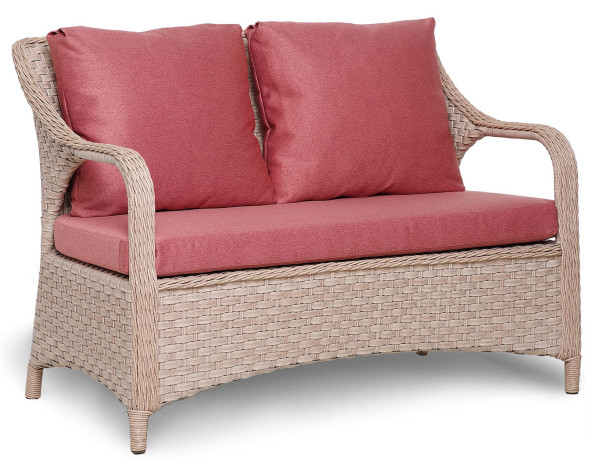 Диван з ротанга Pradex Осмо двомісний Бежевий-0