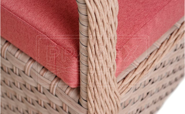 Диван з ротанга Pradex Осмо двомісний Бежевий-4