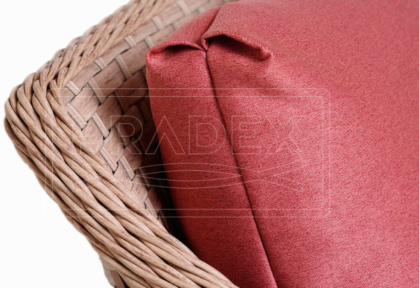 Диван з ротанга Pradex Осмо двомісний Бежевий-6