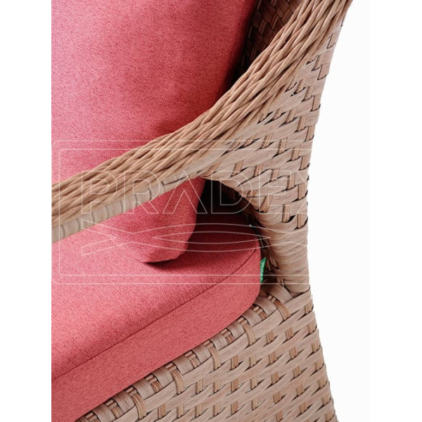 Диван з ротанга Pradex Осмо двомісний Бежевий-5