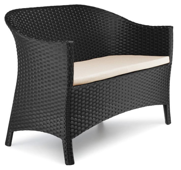 Диван із ротанга Pradex Парадіз двомісний Чорний-0