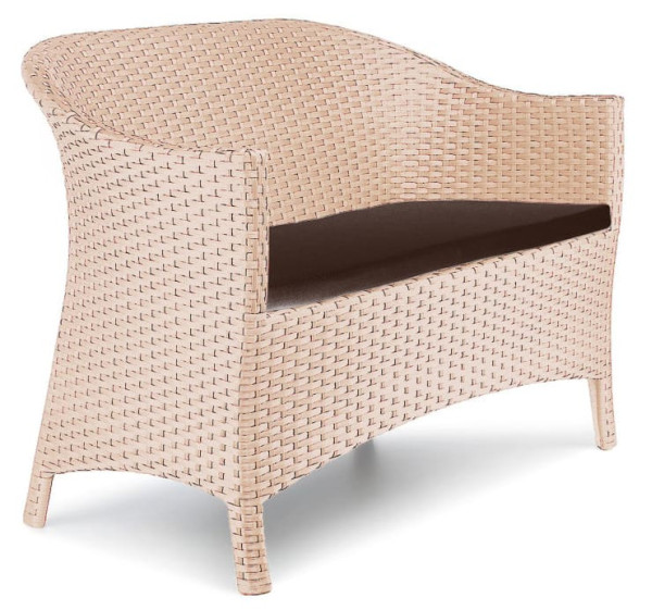 Диван из ротанга Pradex Парадиз двухместный Бежевый-0