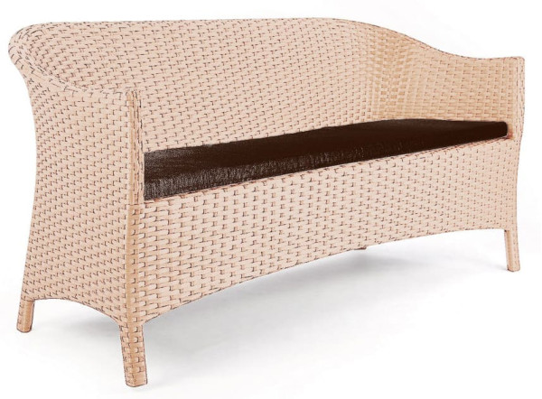Диван з ротанга Pradex Парадіз тримісний Бежевий-0
