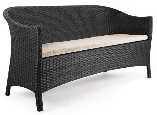 Диван из ротанга Pradex Парадиз трехместный Черный-0