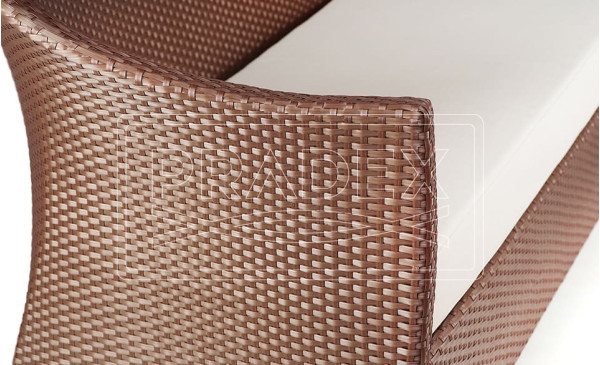 Диван із ротанга Pradex Парадіз Лаунж двомісний Коричневий-2