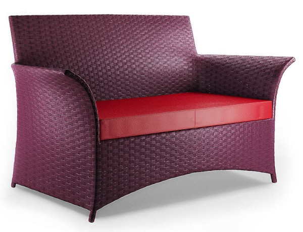 Диван из ротанга Pradex Патио двухместный Коричневый-0