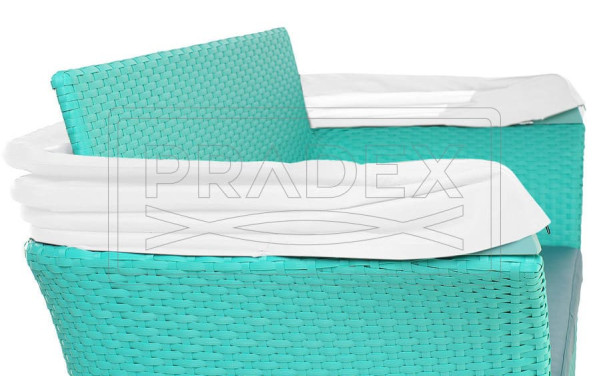 Диван із ротанга Pradex Патіо з тентом двомісний Бірюзовий-2