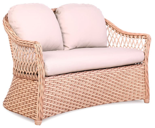 Диван з ротанга Pradex Прованс двомісний Бежевий-0