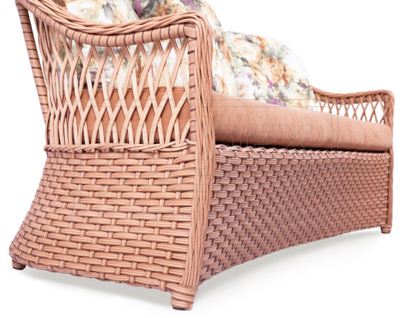 Диван з ротанга Pradex Прованс тримісний Бежевий-4