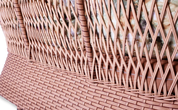 Диван з ротанга Pradex Прованс тримісний Бежевий-5