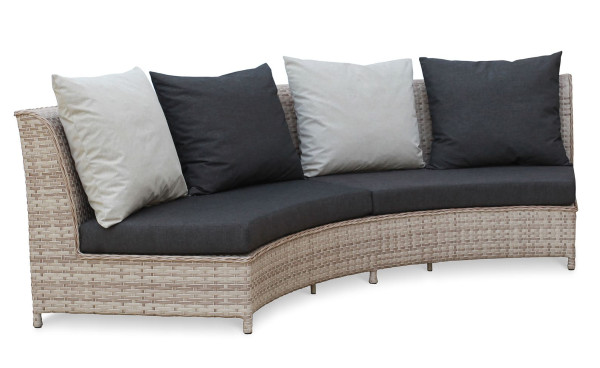 Диван із ротанга Pradex Сієста радіусний Бежевий-0