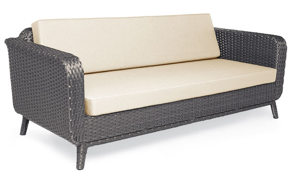 Диван із ротанга Pradex Теннессі тримісний Чорний-0