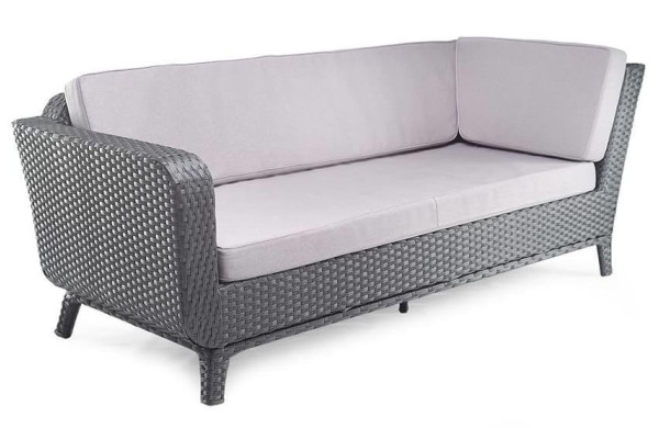 Диван из ротанга Pradex Теннесси угловой с правым подлокотником Черный-0