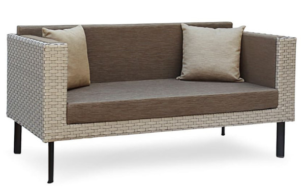 Диван з ротанга Pradex Тетріс двомісний Бежевий-0