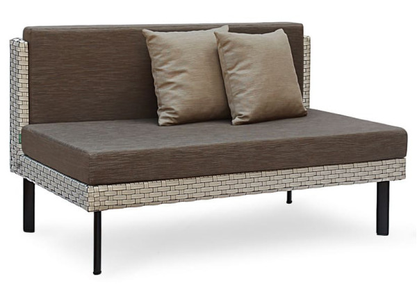 Диван из ротанга Pradex Тетрис без подлокотников Бежевый-0