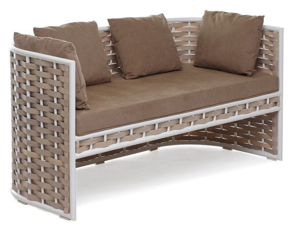 Диван из ротанга Pradex Тин двухместный Коричневый-0