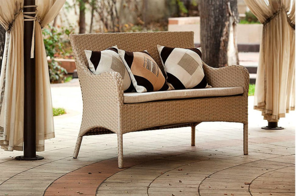 Диван из ротанга Pradex Тоскана двухместный Бежевый-1