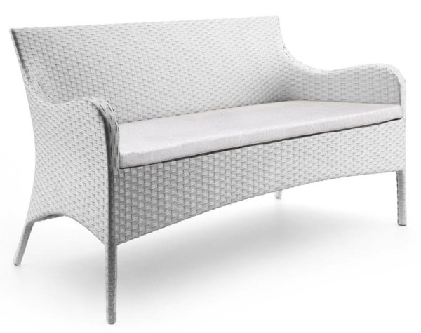 Диван из ротанга Pradex Тоскана трёхместный Белый-0