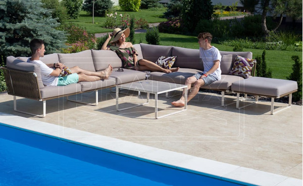 Диван Pradex Твіст-М Лаунж з підлокітником Білий-2