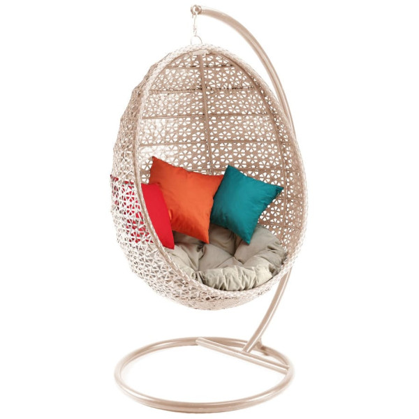 Крісло-гойдалка Pradex Кокон Бежевий-0