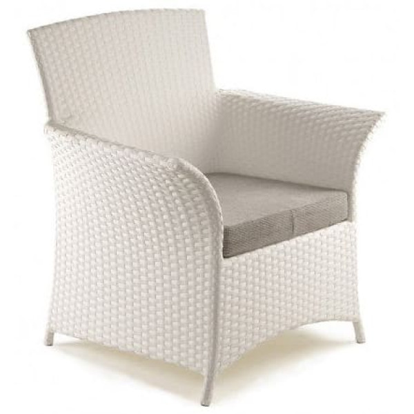 Кресло из ротанга Pradex Патио Белое-0