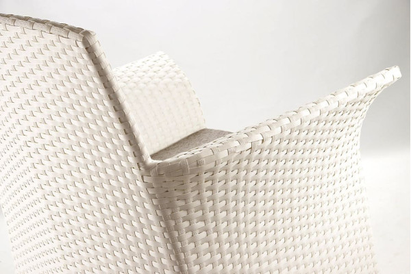 Кресло из ротанга Pradex Патио Белое-6