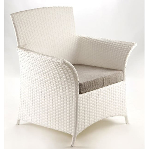 Кресло из ротанга Pradex Патио Белое-4