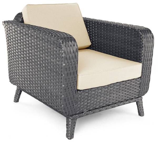 Кресло из ротанга Pradex Теннесси Графит-0