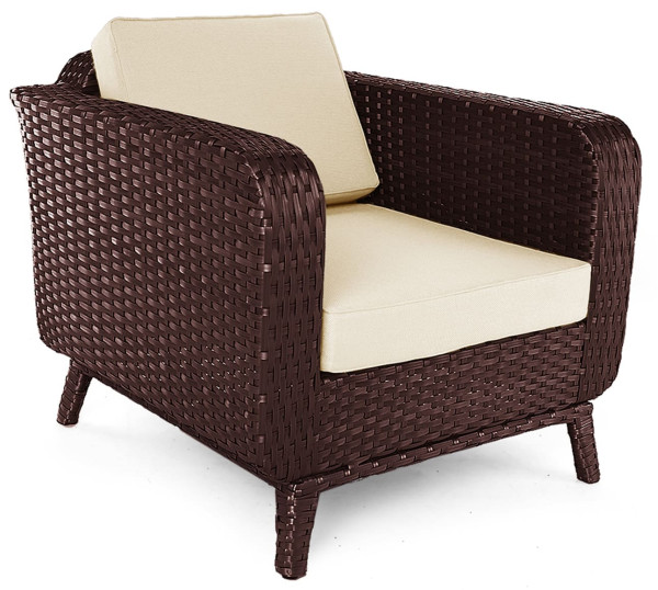 Кресло из ротанга Pradex Теннесси Коричневый-0