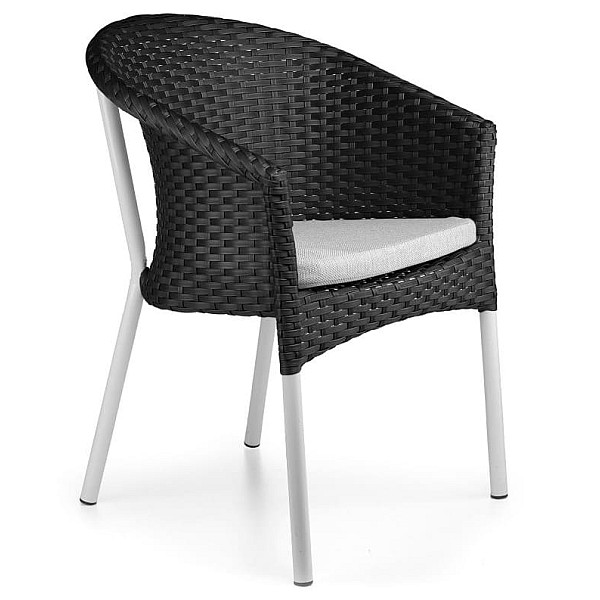 Кресло из ротанга Pradex Неаполь Лайт Черное-0